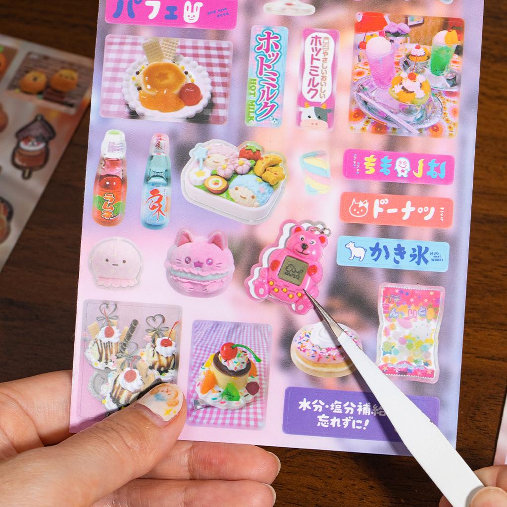 TIANZI 20/40 Pcs Retro Cartoon Die Cut Stickers Book Japanese Stationery for Scrapbooking Diary Handmade Decorative Supplies