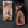 Virgen Mary Virgin De Guadalupe Soft Phone Case for Samsung Galaxy S26 S25 Edge S24 Ultra S23 Plus S22 S21 FE S20 Black Cover Ba