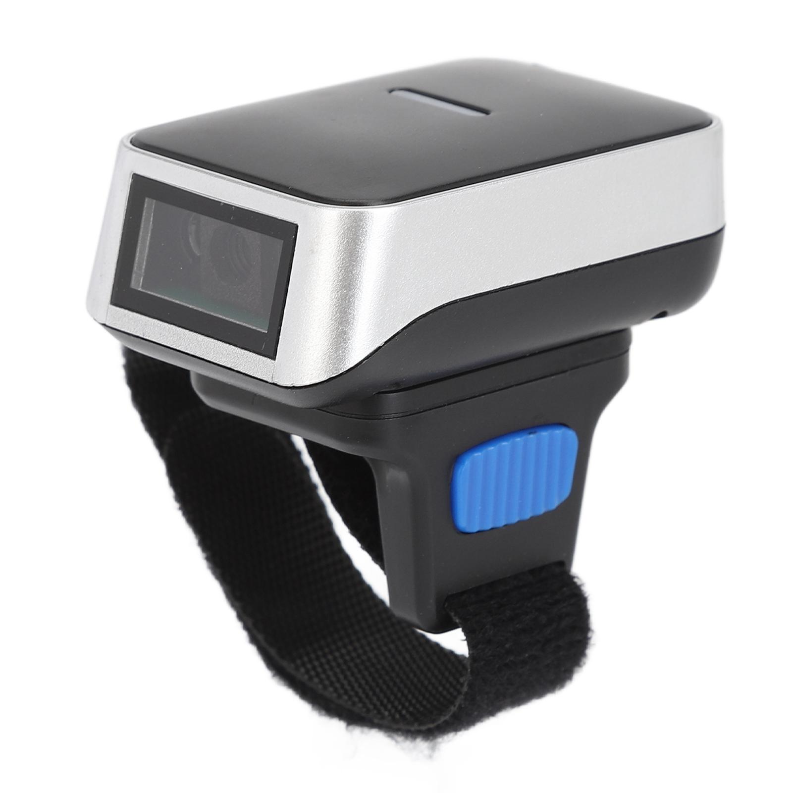 

Кольцо-сканер штрих-кодов 1D 2D QR беспроводной вращающийся мгновенная загрузка хранение носимый считыватель штрих-кодов для