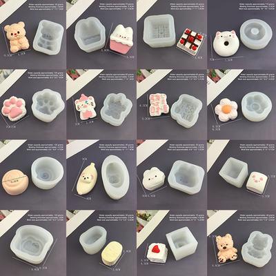 Molde de Silicona de Animales de Dibujos Animados Conejito Gatito Para Hornear Bocaditos de Huevo Pan para Magdalenas Pastel de Chocolate Tarta Herramientas para Hornear Moldes para Velas
