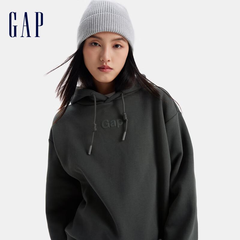 Gap Women's Fleece Lined Logo Drawstring Hoodie