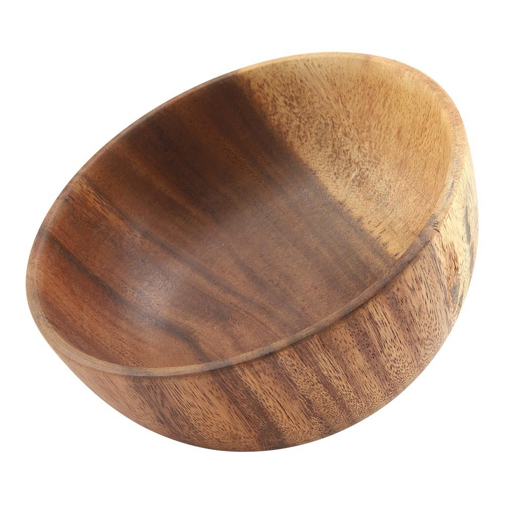 Wooden Salad Bowl Solid Acacia Wood Bowls for Salad Soup Rice Home Kitchen Utensils