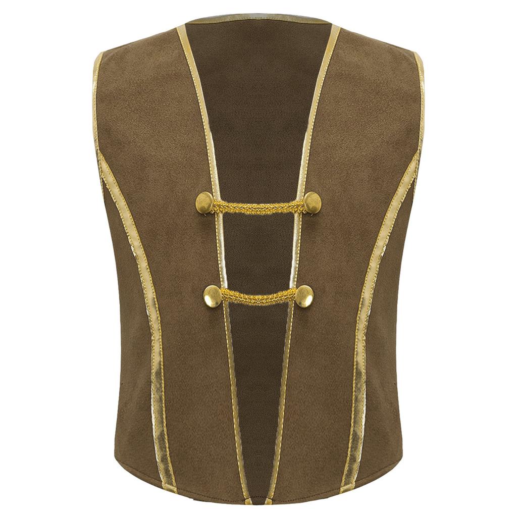 Dětský chlapecký středověký pirátský kostým vesta set renesanční vikingský styl pro Halloween cosplay party akce