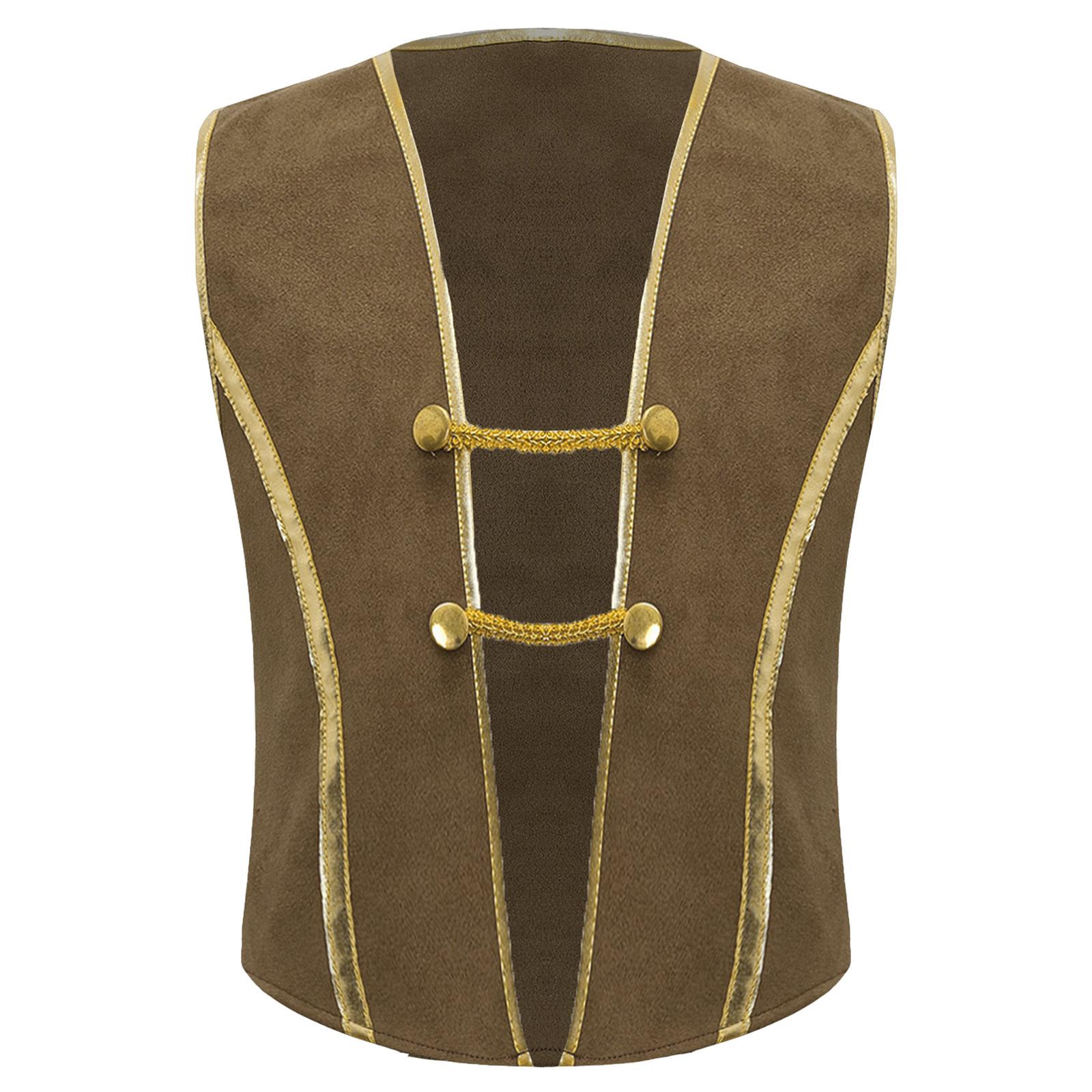 

Детский костюм средневекового пирата для мальчиков, комплект жилета, стиль Ренессанс, викинг, для Хэллоуина, косплей-вечеринок и мероприятий 5-6 Years коричневый