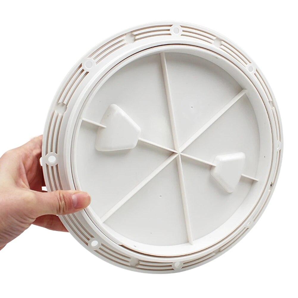 4/6/8 Inch Round Deck Inspection Access Hatch Cover Plastic White Boat Screw Out Deck Inspection Plate For Boat Yacht Marine