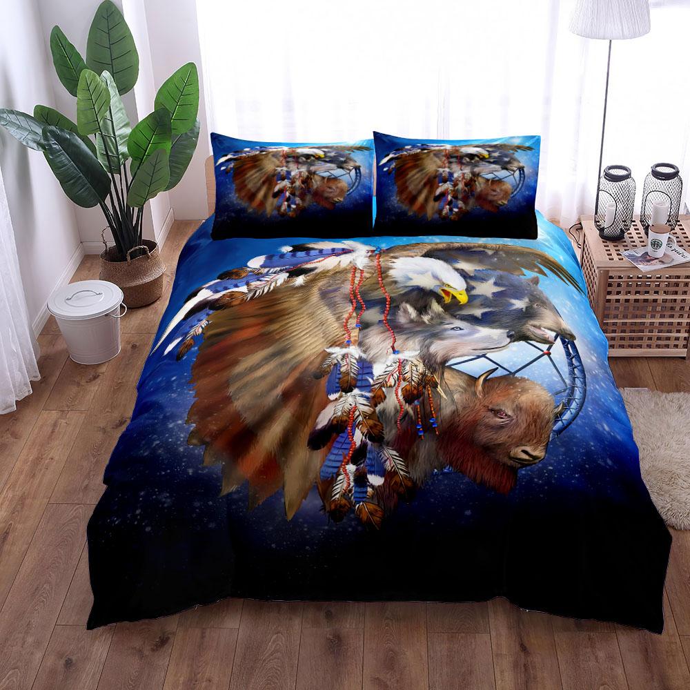 Eagle In The Fly 3D Bedding Set King Queen Double Full Twin Single Duvet Cover Pillow Case Bed Linen Set