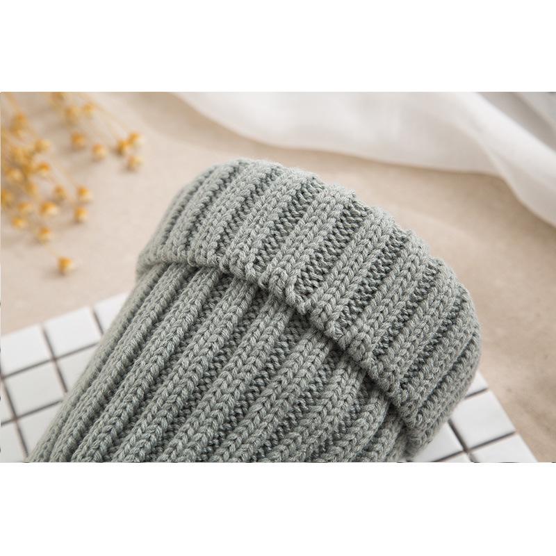 Spring Cashmere Chunky Slouchy Classic Pom Pom Warm Custom Logo Striped Winter Skullies Beanie Cap Knit Hat for Women