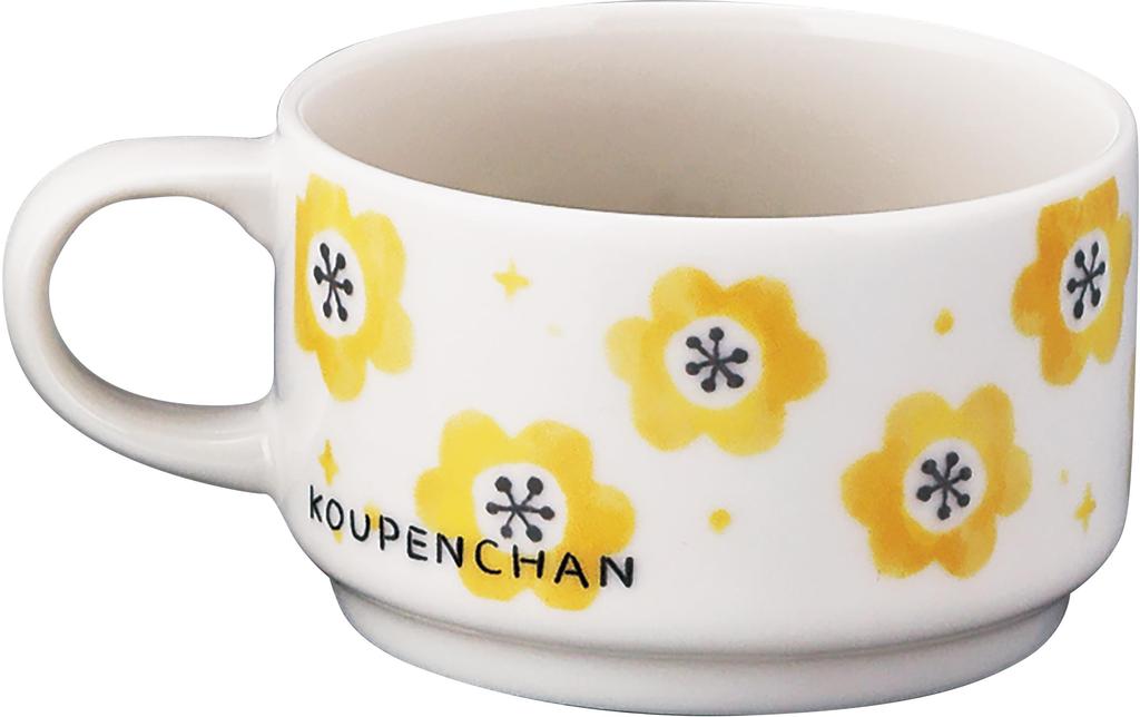 Rurutea 10 X Thank You for Your Made In Koupen-chan Mug, 300ml, Diameter Approx. 6cm, Coffee, Goods, Tableware, Japan, Yellow, KPC12-11