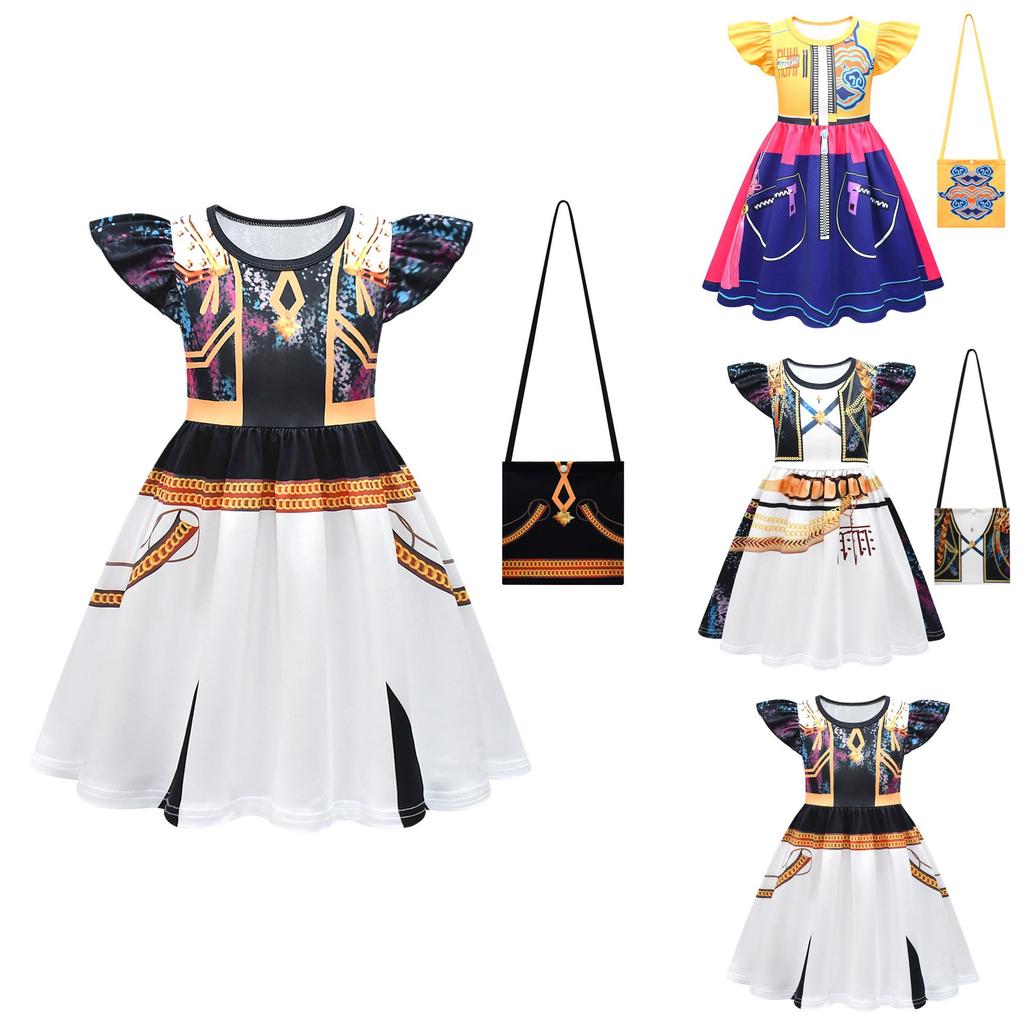 Vestido Cosplay de Menina Caçadora de Demônios Kpop com Saia Franzida para Crianças