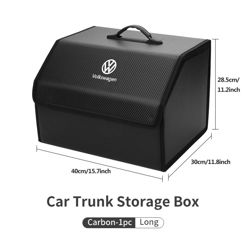 For Volkswagen VW Car Trunk Storage Box Leather Large AS22 Capacity Foldable Organizer Polo Jetta Sagitar Magotan Passat B5 B6 B7 CC