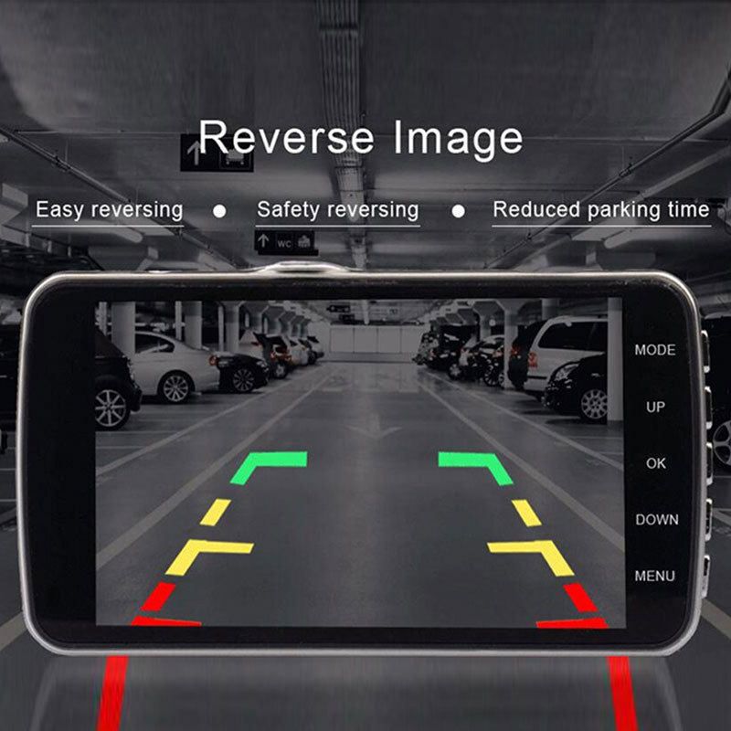 Cross-Border Dvr Touch Screen 4inch Dashcam High-Definition Dual-Lens Reversing Camera Factory Dashcam