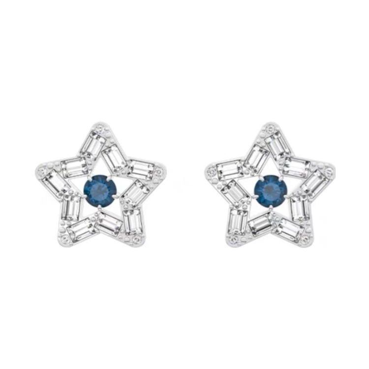 Swarovski Stella Wish Star Meaning Earrings Women earrings Silver 5639188 Box (Random Color)