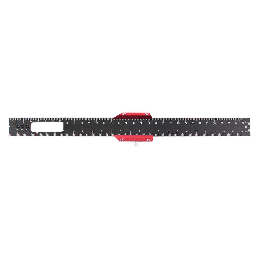 Präzisions-Taschenlineal für Holzbearbeitung Aluminium-Schiebelehre Zoll und Metrisch T-Typ Anreißlineal Winkel-Layout-Werkzeug mit Schiebestoppern