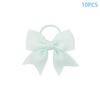 10Pcs  Color Grosgrain Ribbon Bows Elastic Hairties Hair Bands Girls Spring Head Rope Hair Accessories