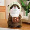 Soft Material Otter Plush Toy Headgear design Cartoon Animal Toy Kawaii Otter Toy  Birthday Gift