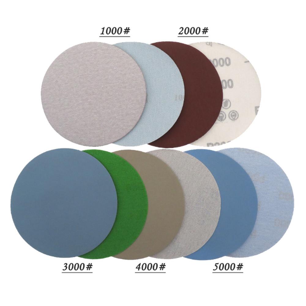 25PCS 5 Inch Dry & Wet Sandpaper Round Sanding Discs Grit 1000/2000/3000/4000/5000 Hook Loop Polishing Sand Sheets