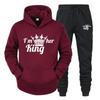 KingQueen Unisex Couple Hoodie & Sweatpants Set - Casual Sportswear