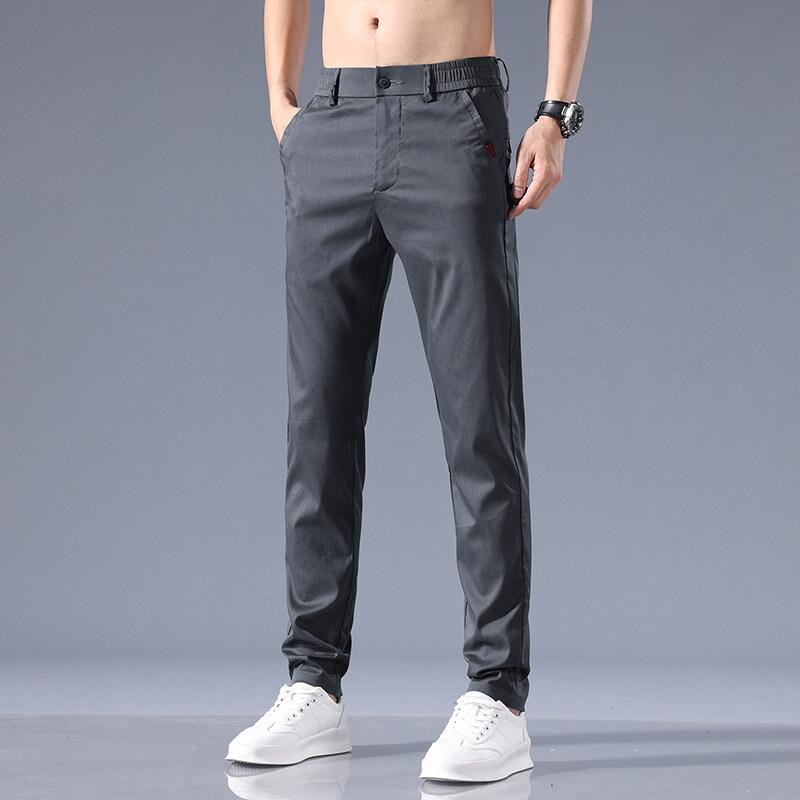 Pantalones Casuales de Negocios para Hombre 2025 Nuevo Hombre Clásico Color Sólido Moda Pantalones Slim Hombre Moda Pantalones Negros Hombre Pantalones Joggers