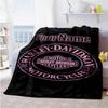 Harley-davidson Motorcycles Customize Text Blanket Gift Customizable Blanket Ultra-Soft Suitable for Home Decor Living Room Bed Sofa All-Season Use