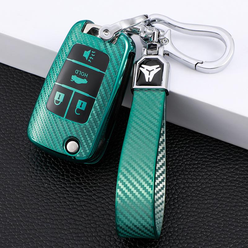 Car Flip Key Fob Case Key Cover For Chevrolet Equinox Volt Cruze Impala Camaro Garna Yakista Aveo Impala Gmc Terrain Keychain