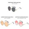Metal Halfframe Sunglasses Uv400 Protection For Casual Outings