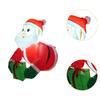 Inflatable Christmas Santa Prop with Lights Exterior Holiday Decoration for Outdoor Lawn Party Display