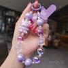 Pearl dog colorful round bead bracelet women's ins simple fashion small fresh mobile phone lanyard lanyard short wrist