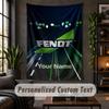 Arazzo da Parete Personalizzato, Testo Personalizzato Fendt, Tessuto Morbido Arte da Parete per Decorazione Interna