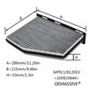 Car Pollen Cabin Air Filter For Seat Alhambra Altea Leon Toledo 2007 2008 2009 2010 2011 2012 1K0819644 1K0819644B 1K1819653A