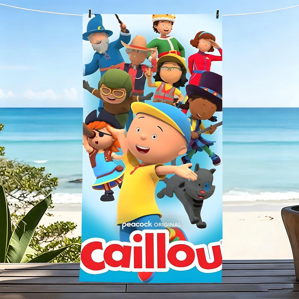 C-Caillou-S מגבת מיקרופייבר למגבת חוף, מתייבשת במהירות, ללא חול, סיבים אולטרה-עדינים, סופר רכה.