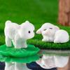 5Pcs/Bag Cute Mini Lamb Doll Resin Car Ornaments Micro Landscape Figurines Diy Accessory Home Decoration Dollhouse Toy Kids Gift