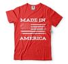 Patriotic t shirts Made In America Vintage USA Flag US Flag Tees 4th Of July