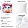 Cute Ghost with Pumpkin Cushion Cover Reversible Plush Pillow Cover – For car, sofa, bedroom, perfect as a gift.