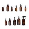 Praktische Bernsteinglas-Spenderflasche 15ml-500ml Freundliches Auslaufsicheres Design Für Lotionen Desinfektionsmittel Kosmetikaufbewahrung