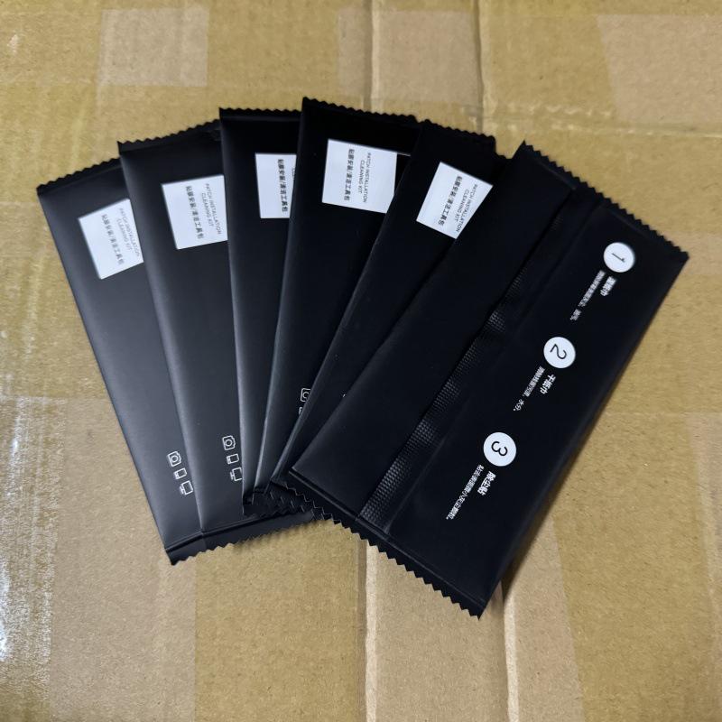 Alcohol Wipes and Dust Removal Stickers for Screen Cleaning and Film Application