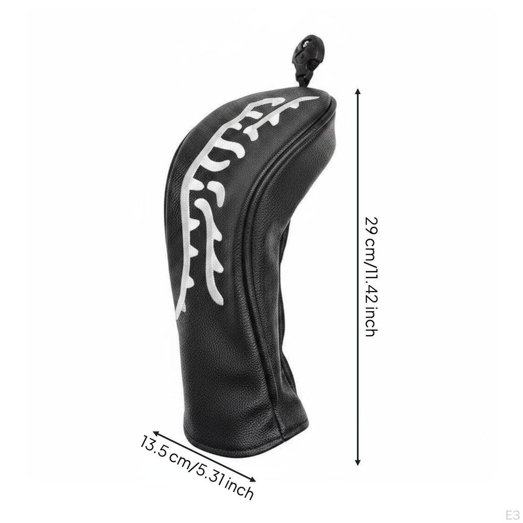 Golf Head Cover Shielded Club Scratch Protection White No 1
