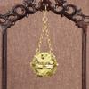 Vintage Copper Incense Burner Car Home Pendant Hollow Brass Sachet Ball Antique Fragrance Ball with Hollowed Home Fragrance Ball
