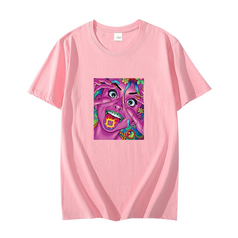 Psychedelic Trippy Sexy Female Lucid Dream Cotton Mens Tshirt Oversized Short Sleeve Tshirts Oneck Tshirt Mens Clothing