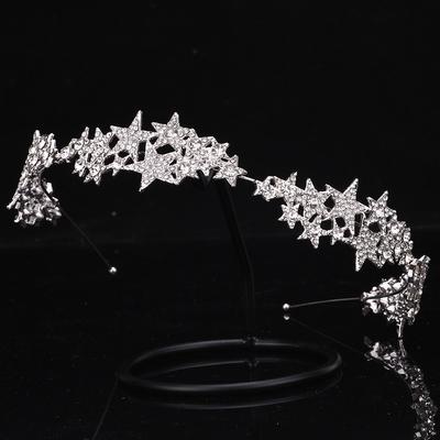 Exquisites funkelndes Diamant-Stirnband Stirnband Vielseitiges Accessoire zum Ausgehen Prinzessinnen-Stil Fotostudio Foto Star Legierung Strass Stirnband