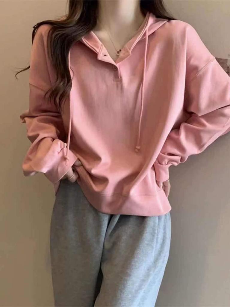 Trendy Women's Korean-Style Lightweight Hoodie - Spring/Autumn Loose Fit