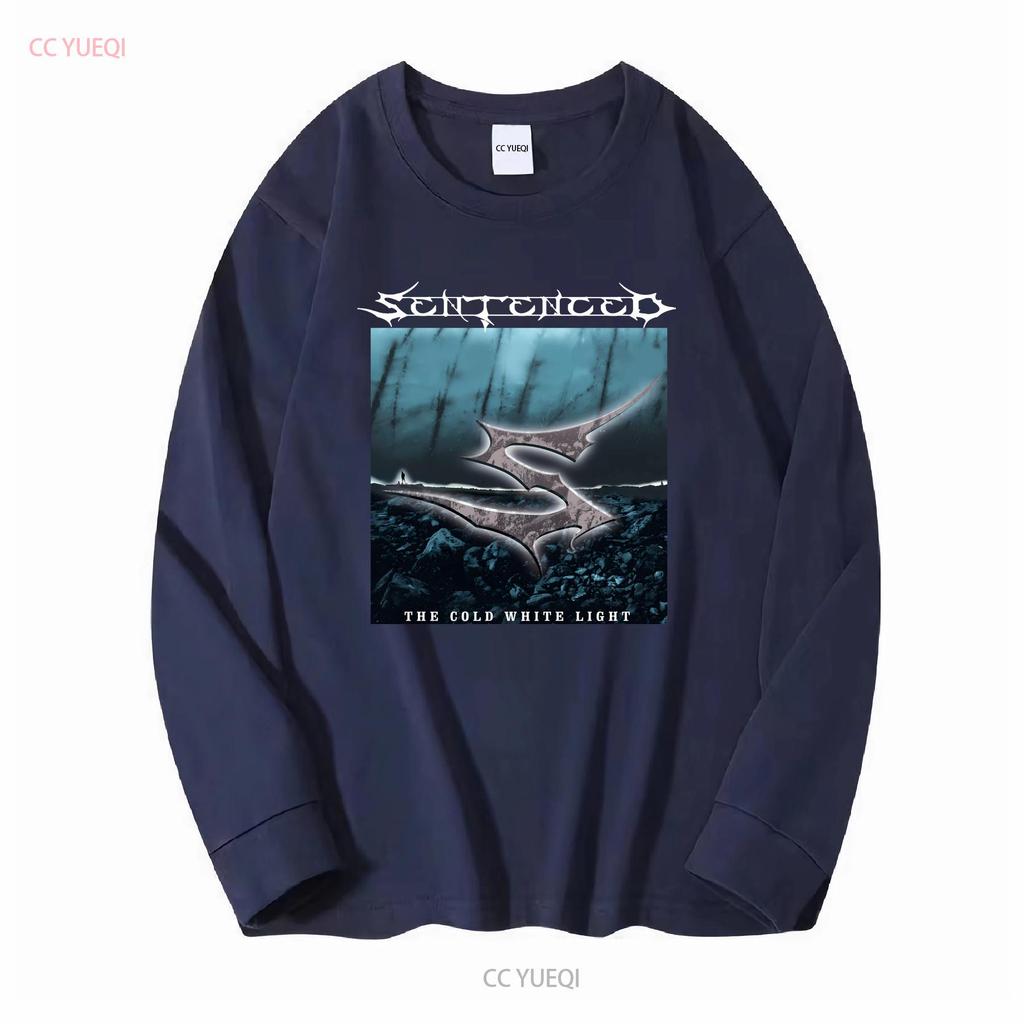 Nuova Popolare Band Sentenced T-shirt Nera Cotone Taglia Completa manica lunga o corta vintage Lavata Casual streetwear Versatile