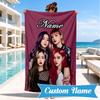 Custom Name Kpop Group Portrait Beach Towel Microfiber Beach Towel, Lightweight and Quick-Dry, for Summer Travel, Swimming Pool Gift