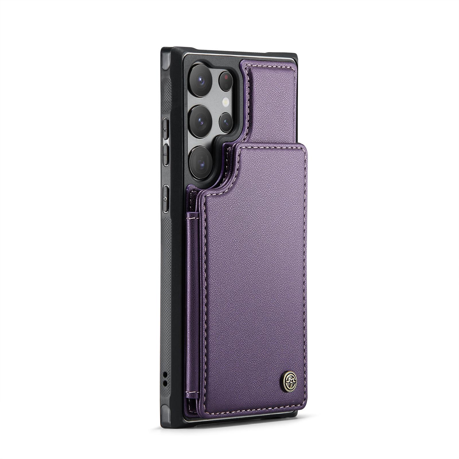 

Для Samsung Galaxy Series A15 A16 A36 A56 S20 S21 S22 S23 S24 S25 Series Stand Card Wallet Integrated Premium PU Leather Phone Case Samsung Galaxy S25 Edge фиолетовый