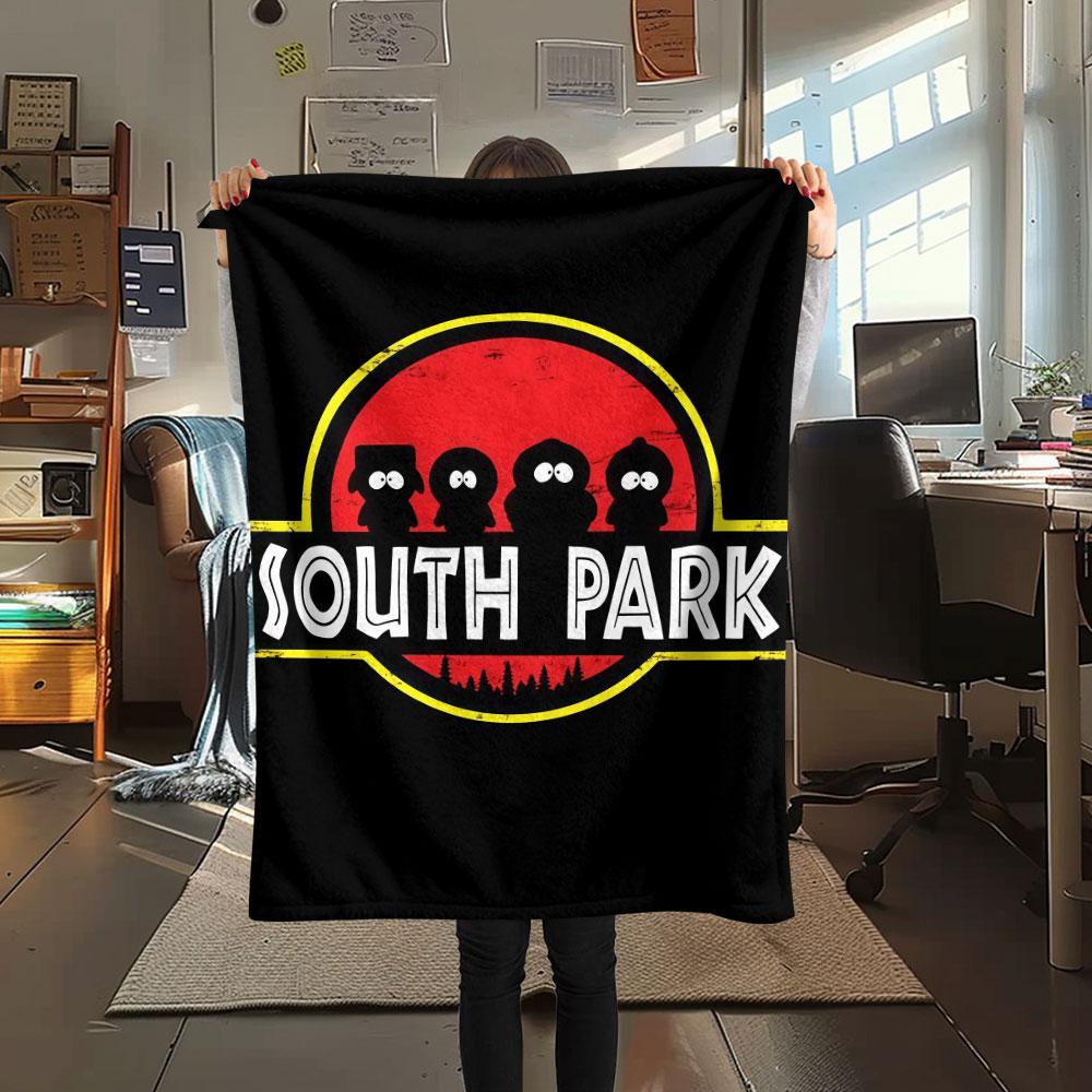 South Park Art Printed Flannel Blanket, soft throw for bedroom sofa, washable, fan merchandise, great gift.