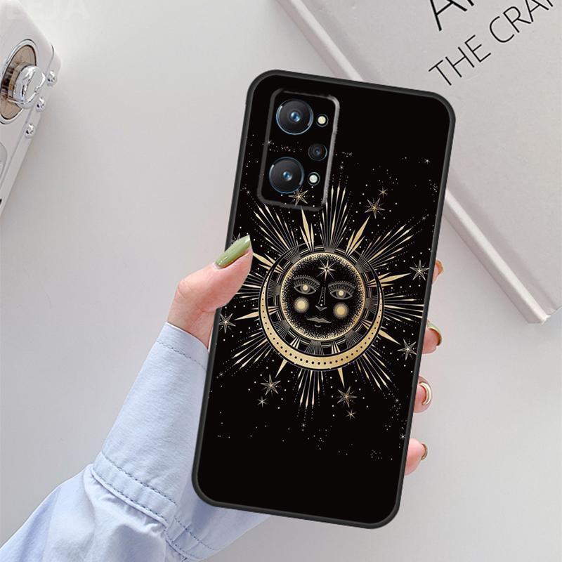 Crescent Moon Sun For Realme C61 C75 C55 C51 C21Y C25S C67 C53 13 12 10 11 14 Pro Plus GT 6T 6 5 GT7 Pro Case