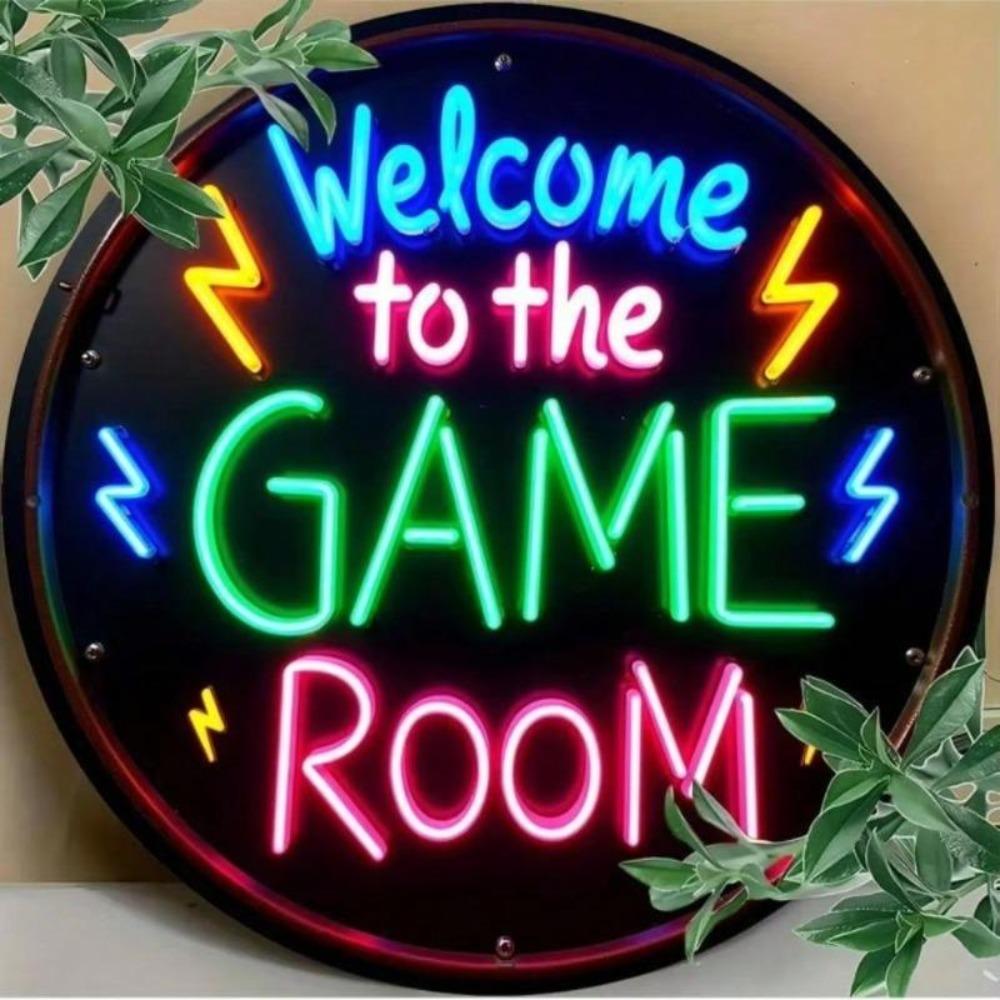 Neonschild Metall Willkommen Individuelle Gaming-Zimmer-Dekoration