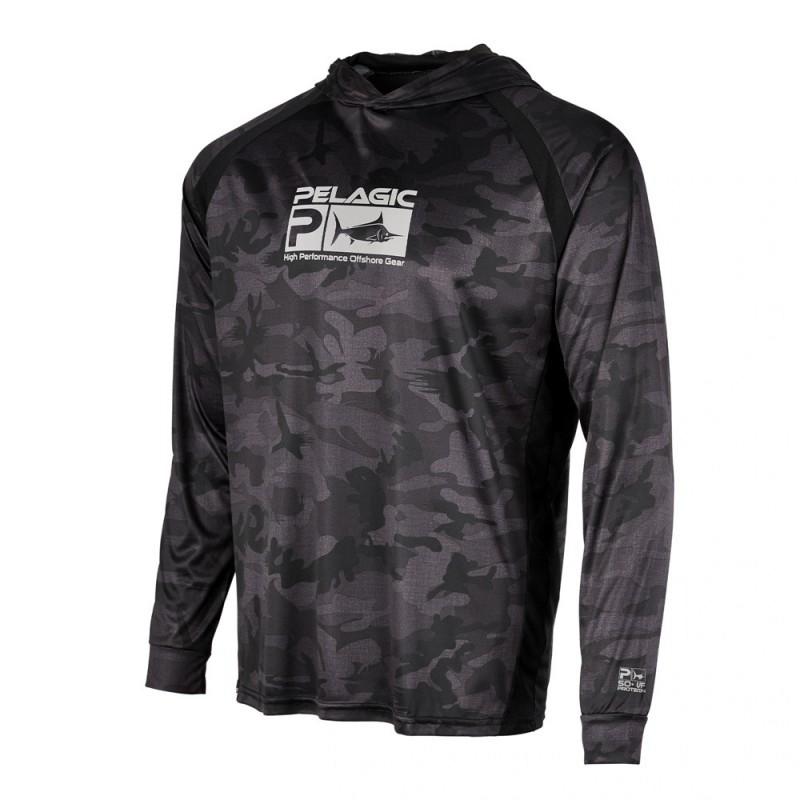 PELAGIC Long-sleeved Hooded Fishing Suit Breathable Quick-drying Sunscreen Ice Silk Luya