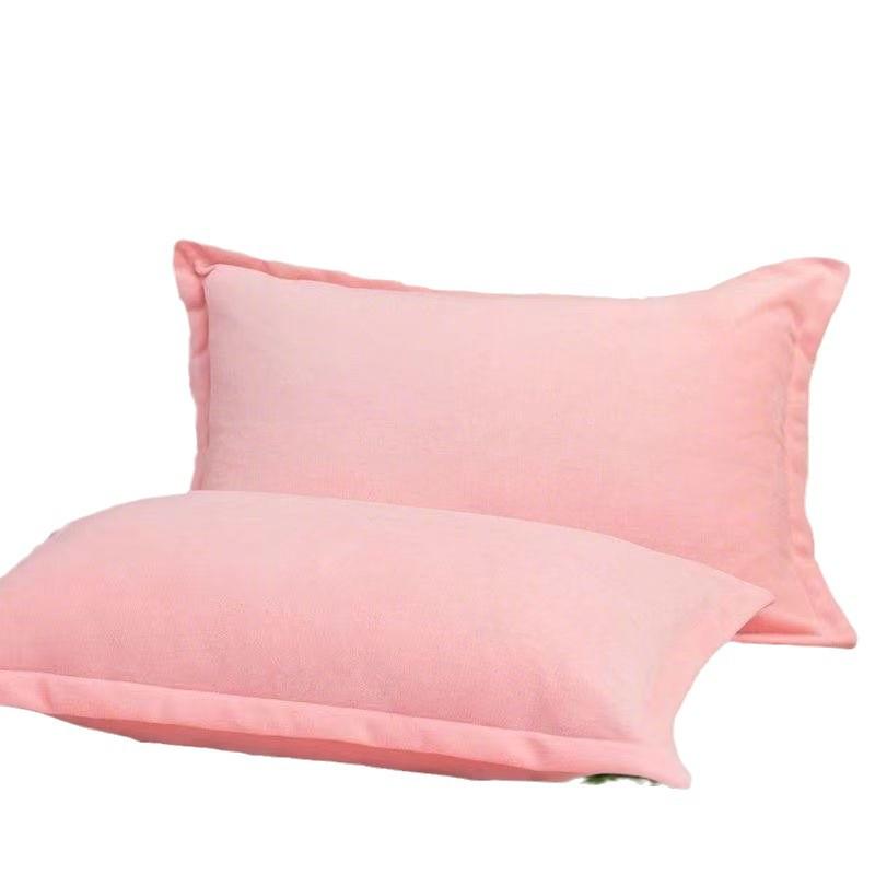 Fleece-Lined Milk Velvet Single Pillowcase, Solid Color, 48x74 cm