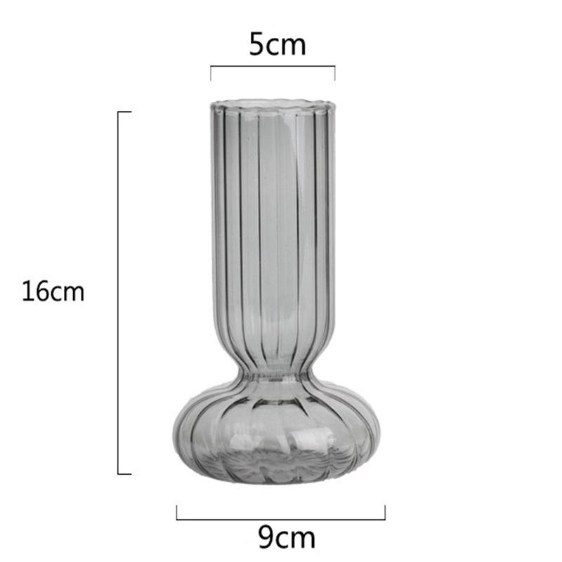 Spherical Spanish Bubble Glass Flower Vase - Transparent, Simple, Decorative Ornament for Home
