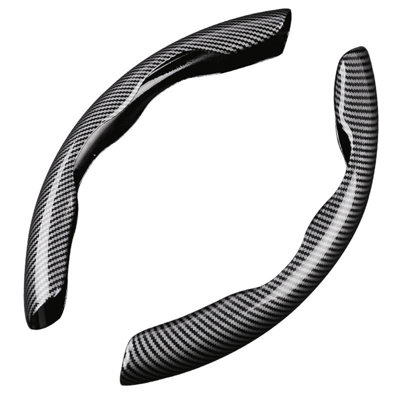 

Universal 38cm Carbon Fiber Car Steering Cover Steering Wheel Booster Cover for Car Anti-skid Accessories чорний